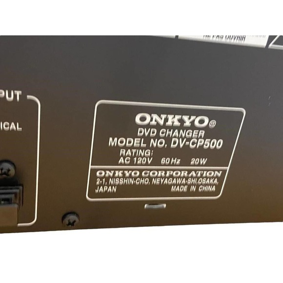 Onkyo DV-CP500 5-disc DVD/CD Changer / NO REMOTE / 4 Parts - Picture 6 of 6